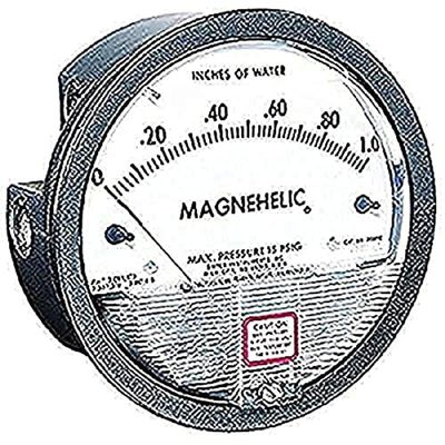 Dwyer Magnehelic Differential Pressure Gage, 2001D, 0-1" w.c. & 0-250 Pascals