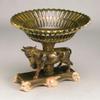 AA Importing Bull Ceramic Compote, Bronze Finish view 1