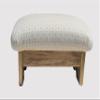 KR Ideas Padded Foot Stool 9" Luxury Fabrics (Made in The USA) (Winter Field - Maple Stain) view 3