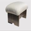 KR Ideas Padded Foot Stool 9" Luxury Fabrics (Made in The USA) (Winter Field - Walnut Stain) view 2