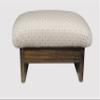 KR Ideas Padded Foot Stool 9" Luxury Fabrics (Made in The USA) (Winter Field - Walnut Stain) view 3