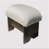 KR Ideas Padded Foot Stool 9" Luxury Fabrics (Made in The USA) (Winter Field - Walnut Stain) view 4