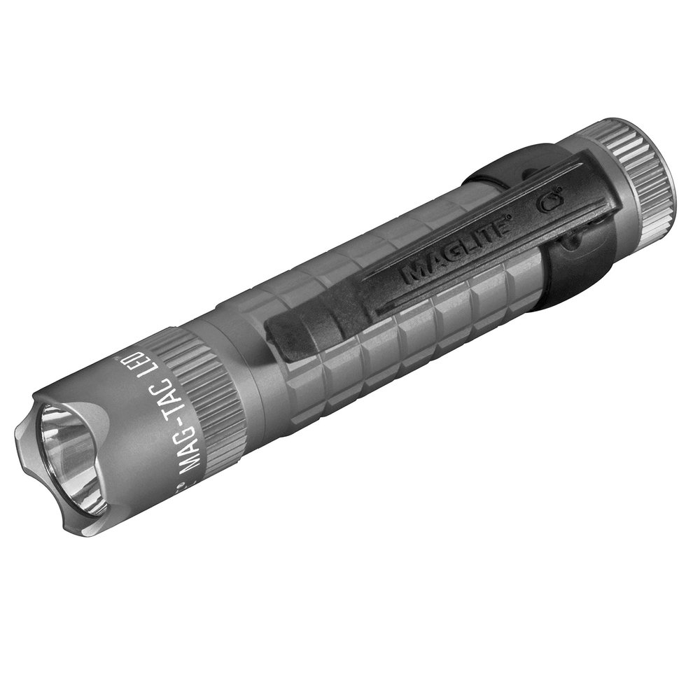 MagLite MAG-TAC 2-Cell CR123 LED Tactical Flashlight  High Lumen, Water-Resistant, QuickClick Modes Crowned Bezel  Urban Gray
