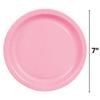 Fun Express Candy Pink Paper Dessert Plates for Party - Disposable Solid Tableware Dessert Plates - Solid Plates & Bowls Perfect for Wedding Treats and Festivities Graduation Party Supplies - 24 Piece view 3