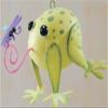 Garden Frog Ornament, 5.5" x 3" view 1