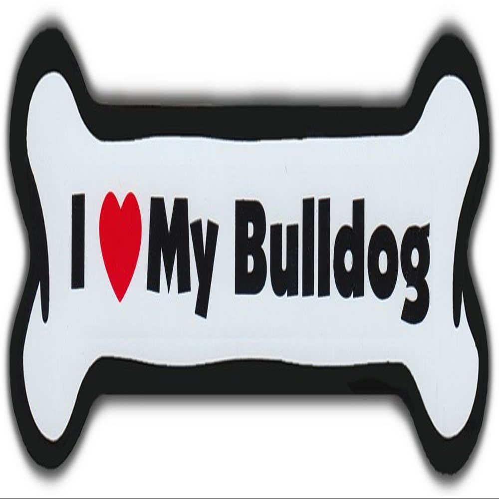 Dog Bone Magnet: I Love My Bulldog | Dogs Doggy | Bull Dog
