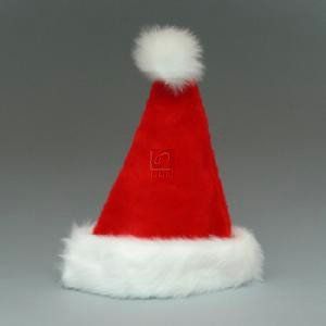 Kurt S. Adler Plush Santa Hat with Fur Cuff and Pom-Pom