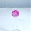Glass Long Stem Rose Sculpture (Pink, Small) view 2