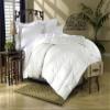 4 Piece Luxurious 1000 Thread Count Cal King Size Siberian Goose Down Comforter Set 100% Egyptian Cotton, Beige Stripe Color, 1000 TC - 750FP - 50Oz. view 2