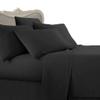 4 Piece Luxurious 1000 Thread Count Cal King Size Siberian Goose Down Comforter Set 100% Egyptian Cotton, Black Solid Color, 1000 TC - 750FP - 50Oz. view 1