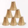 Urbanest Set of 6 Chandelier Lamp Shade 6-inch Bell, Faux Leather, Clip On view 1