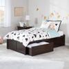AFI Concord Twin Size Platform Bed with Footboard & Storage Drawers in Espresso view 1