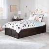 AFI Concord Twin Size Platform Bed with Footboard & Storage Drawers in Espresso view 4