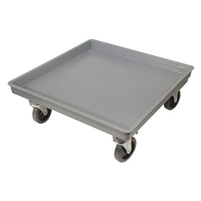 Crestware - RDOLLY2-21-1/8 x 21-1/8 x 4-1/2 Plastic Dish Dolly with 0 Compartments, Gray
