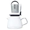 Forlife Bell Glass Teapot with Basket Infuser, 14-Ounce/430ml, White view 3