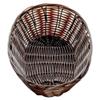 Tablecraft 9" x 6" Brown Oval Woven Plastic Basket view 1