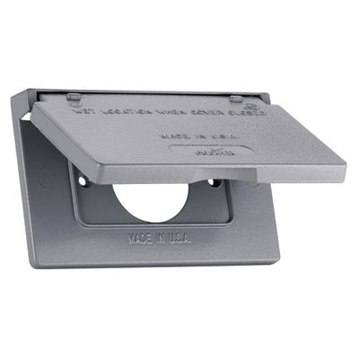 Cooper Wiring S992 Locking Receptical Switch Weatherproof Cover, 1 Gang, Gray