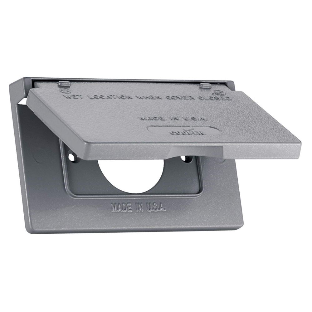 Cooper Wiring S992 Locking Receptical Switch Weatherproof Cover, 1 Gang, Gray