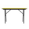 Correll 18"x48" Commercial Folding Table, Yellow HP Laminate Top, Heavy 3/4" Thick Core, USA Made, Portable, Strong Steel Apron (CF1848PX-38) view 3