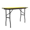 Correll 18"x48" Commercial Folding Table, Yellow HP Laminate Top, Heavy 3/4" Thick Core, USA Made, Portable, Strong Steel Apron (CF1848PX-38) view 4
