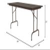 Correll Pc3060P-01 Solid Plywood Core Folding Tables - Fixed Height - Walnut view 2
