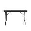 Correll 30"x48" Commercial Duty Small Folding Table, Black Granite Melamine Top, 5/8" Core, USA Made, Portable, Strong Steel Apron (CF3048MB-07) view 2