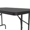 Correll 30"x48" Commercial Duty Small Folding Table, Black Granite Melamine Top, 5/8" Core, USA Made, Portable, Strong Steel Apron (CF3048MB-07) view 4