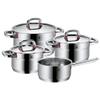 WMF Pot Set 4-Piece Premium One Inside Scale Steam Vent Made in Germany Cool+ Technology Metal Lid Cromargan Stainless Steel Polished Suitable for Induction Hobs Dishwasher-Safe view 1