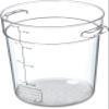 Carlisle FoodService Products Storplus Round Food Storage Container with Stackable Design for Catering, Buffets, Restaurants, Polycarbonate (Pc), 4 Quart, Clear, (Pack of 12) view 1