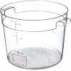 Carlisle FoodService Products Storplus Round Food Storage Container with Stackable Design for Catering, Buffets, Restaurants, Polycarbonate (Pc), 6 Quart, Clear, (Pack of 12) view 1
