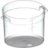 Carlisle FoodService Products Storplus Round Food Storage Container with Stackable Design for Catering, Buffets, Restaurants, Polycarbonate (Pc), 6 Quart, Clear, (Pack of 12) view 2