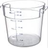 Carlisle FoodService Products Storplus Round Food Storage Container with Stackable Design for Catering, Buffests, Restaurants, Polycarbonate, 22 Quarts, Clear, (Pack of 6) view 1