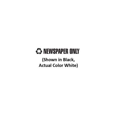 Rubbermaid Commercial Products FGRC6 Labeling Decal for Trash Cans, Newspaper Only, 1.75", White Letters