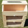 Amish Handcrafted Unfinished Bread Box with 2 Door Vegetable Bin, 35 x 16.5-Inch view 2