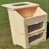 Amish Handcrafted Unfinished Bread Box with 2 Door Vegetable Bin, 35 x 16.5-Inch view 3