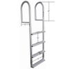 JIF Marine Stationary Dock Ladder, 4-Step Aluminum Dock Ladder with Extra-Wide 4 in Non-Slip Steps, Anodized Finish, 750 lb Capacity for Fixed Docks, Piers and Seawalls view 2