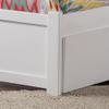 AFI Portland Twin Size Platform Bed with Footboard & Twin Trundle in White view 4