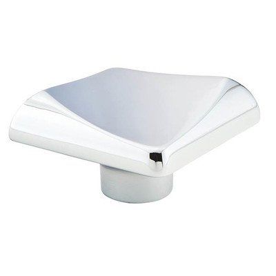 Bezier Square Knob Finish: Bright Chrome, Size: 1.63" H x 1.63" W x 1" D