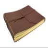 Large Genuine Leather Photo Album with Gift Box - Scrapbook Style Pages - Holds 400 4x6" or 200 5x7" Photos - Dark Brown view 2