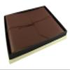 Large Genuine Leather Photo Album with Gift Box - Scrapbook Style Pages - Holds 400 4x6" or 200 5x7" Photos - Dark Brown view 3