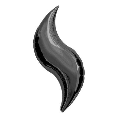 Anagram International Curve Foil-Flat-Balloon, 36", Black