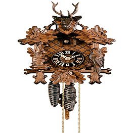 Hnes Cuckoo Clock 3-Leaves, Head of a Deer HO 1256/2