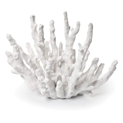 Abbott Collection 20-SEASHORE/45 Small White Finger Coral Decorative Resin Figurine
