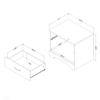 South Shore Step One 1-Drawer Nightstand Gray Oak, Contemporary view 3