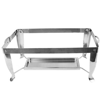 Thunder Group Stainless steel foldable frame and fuel plate Set for Chafing dish, comes in set