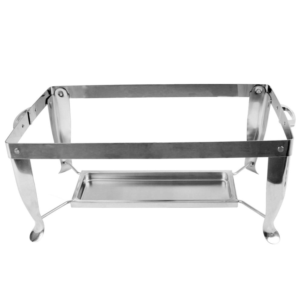 Thunder Group Stainless steel foldable frame and fuel plate Set for Chafing dish, comes in set