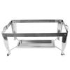 Thunder Group Stainless steel foldable frame and fuel plate Set for Chafing dish, comes in set view 1