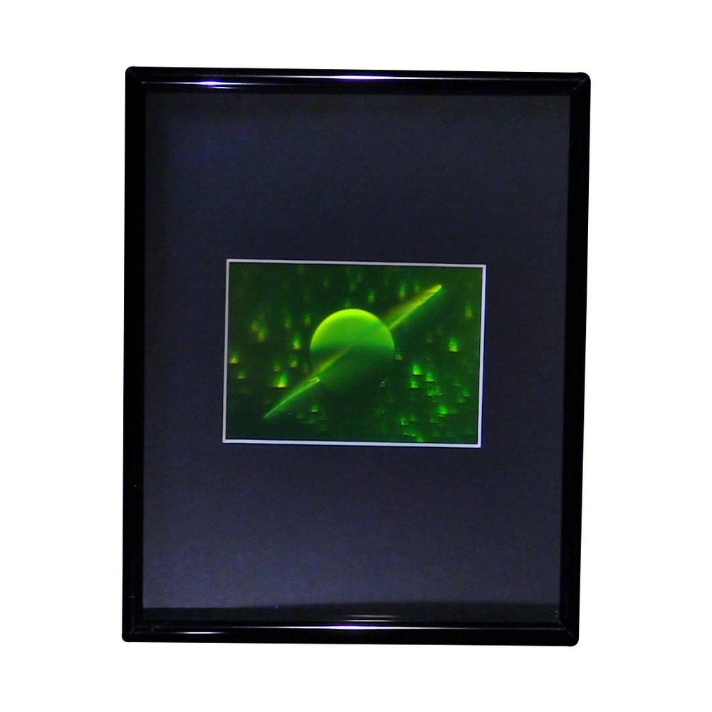 HoloBrands 3D Saturn Hologram Picture (Framed), Collectible Photopolymer Film