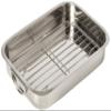 GSW 809306 Square Pan with Inserts 809252 Square Roasting Tray Stainless Steel with 30 cm, stainless steel, silver, 30 x 25 x 6,1 cm view 1