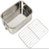GSW 809306 Square Pan with Inserts 809252 Square Roasting Tray Stainless Steel with 30 cm, stainless steel, silver, 30 x 25 x 6,1 cm view 2